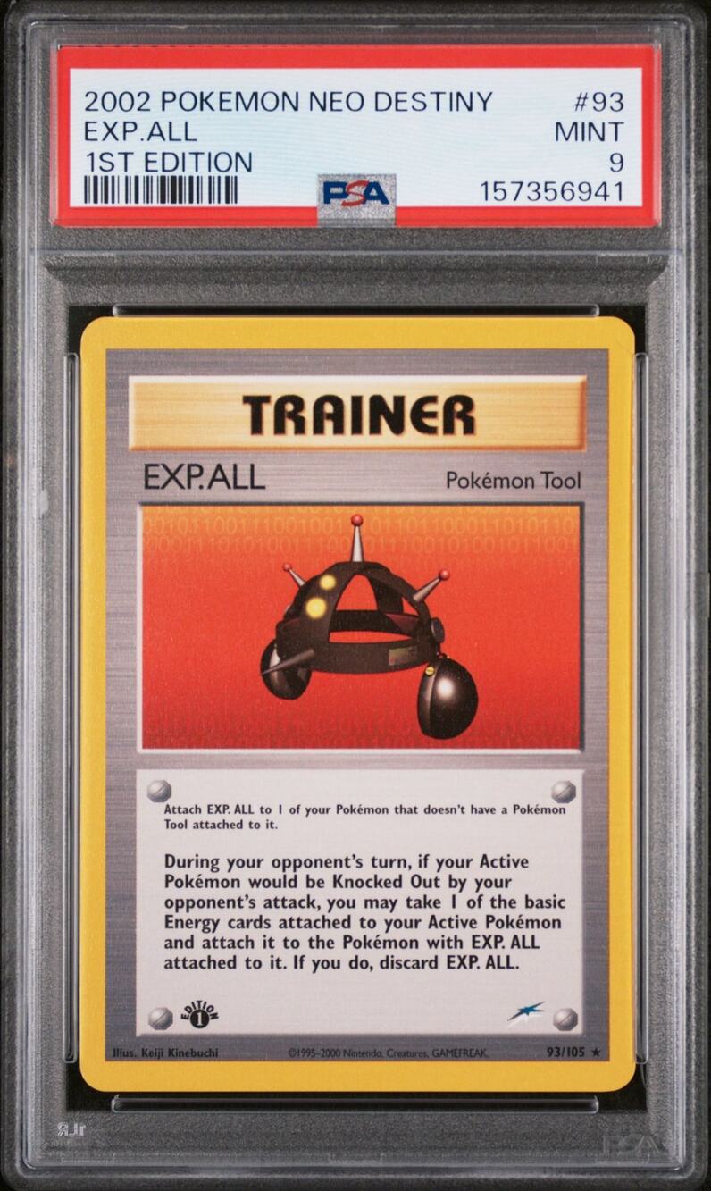 PSA 9 MINT EXP .ALL 1st Edition 93/105 Pokémon 2002 Neo Destiny Graded Card